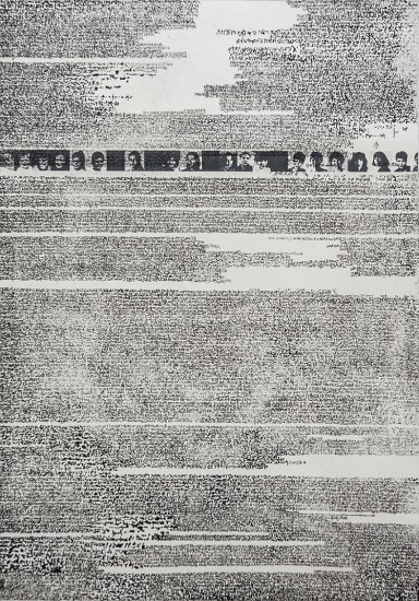 From the cycle: The mirror keeps no memories | etching, photocopy | 100x70cm
